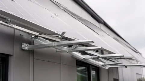 Konstrukcja pod panele fotowoltaiczne na ścianie