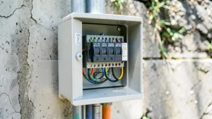 Mała skrzynka elektryczna zewnętrzna