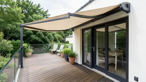 Markiza tarasowa 500x300 elektryczna w kasecie