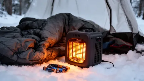 Mini grzejnik elektryczny na baterie