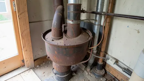 Piec na pellet stara instalacja