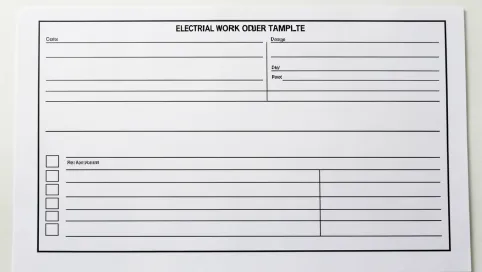 Polecenie pisemne na prace elektryczne Wzór