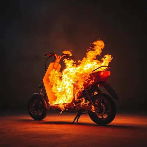 Pożar hulajnogi elektrycznej