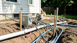 Projekt przyłącza elektrycznego od skrzynki do domu