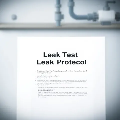 Protokół próby szczelności instalacji wodnej wzór