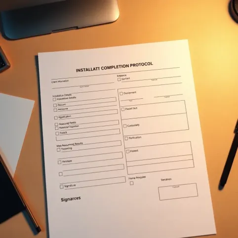 Protokół wykonania instalacji elektrycznej wzór