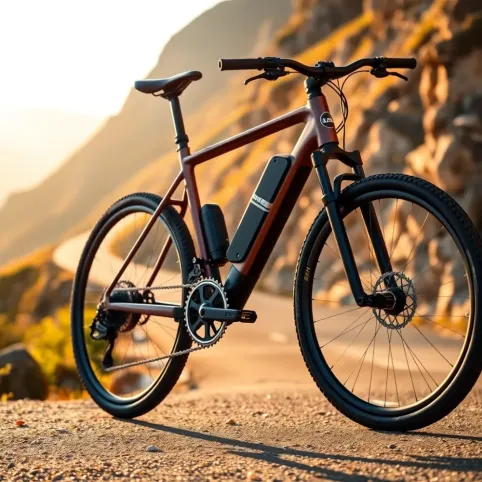 Rower elektryczny z silnikiem w korbie