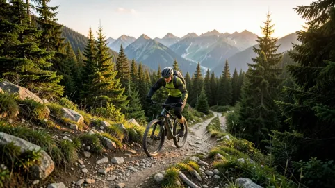 rowerem elektrycznym po górach w beskidach