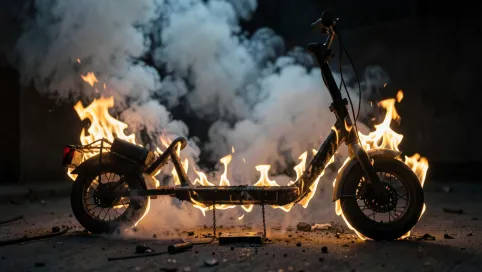 Samozapłon hulajnogi elektrycznej