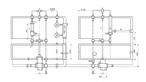 Schemat instalacji co dwa obiegi