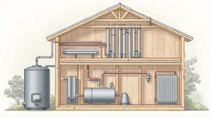 schemat instalacji co grawitacyjnej