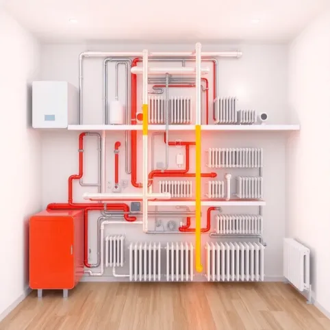 schemat instalacji co w domu piętrowym