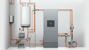 schemat instalacji co z buforem
