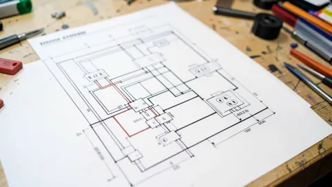 Schemat instalacji elektrycznej w garażu