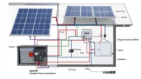 Schemat instalacji solarnej w kamperze