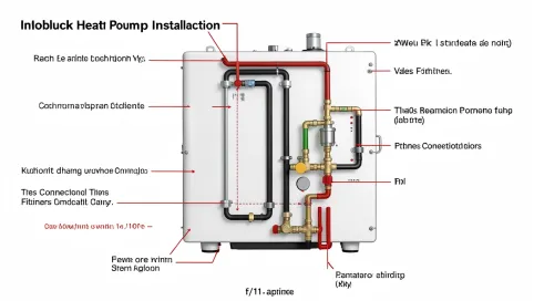Schemat instalacji z pompą ciepła monoblok