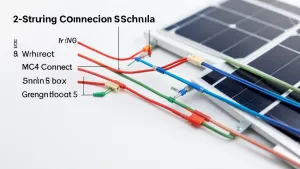 Schemat podłączenia paneli fotowoltaicznych 2 stringi