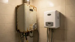 wymiana piecyka gazowego na elektryczny w bloku