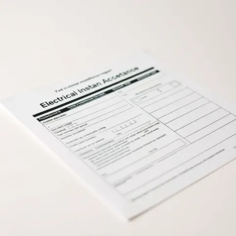 Wypełniony protokół odbioru instalacji elektrycznej