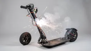 Zwarcie w hulajnodze elektrycznej