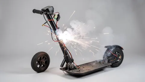 Zwarcie w hulajnodze elektrycznej