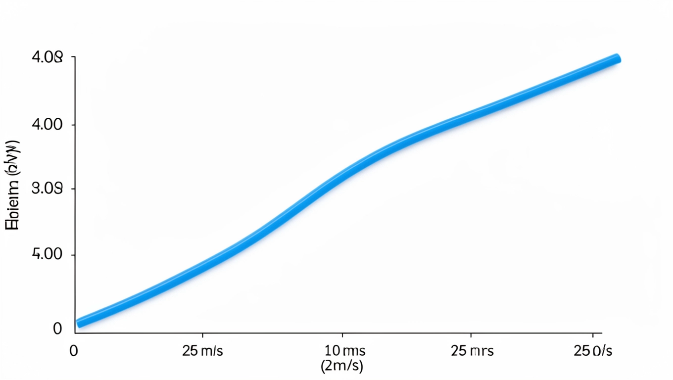 Wykres mocy przydomowej turbiny wiatrowej 3kW