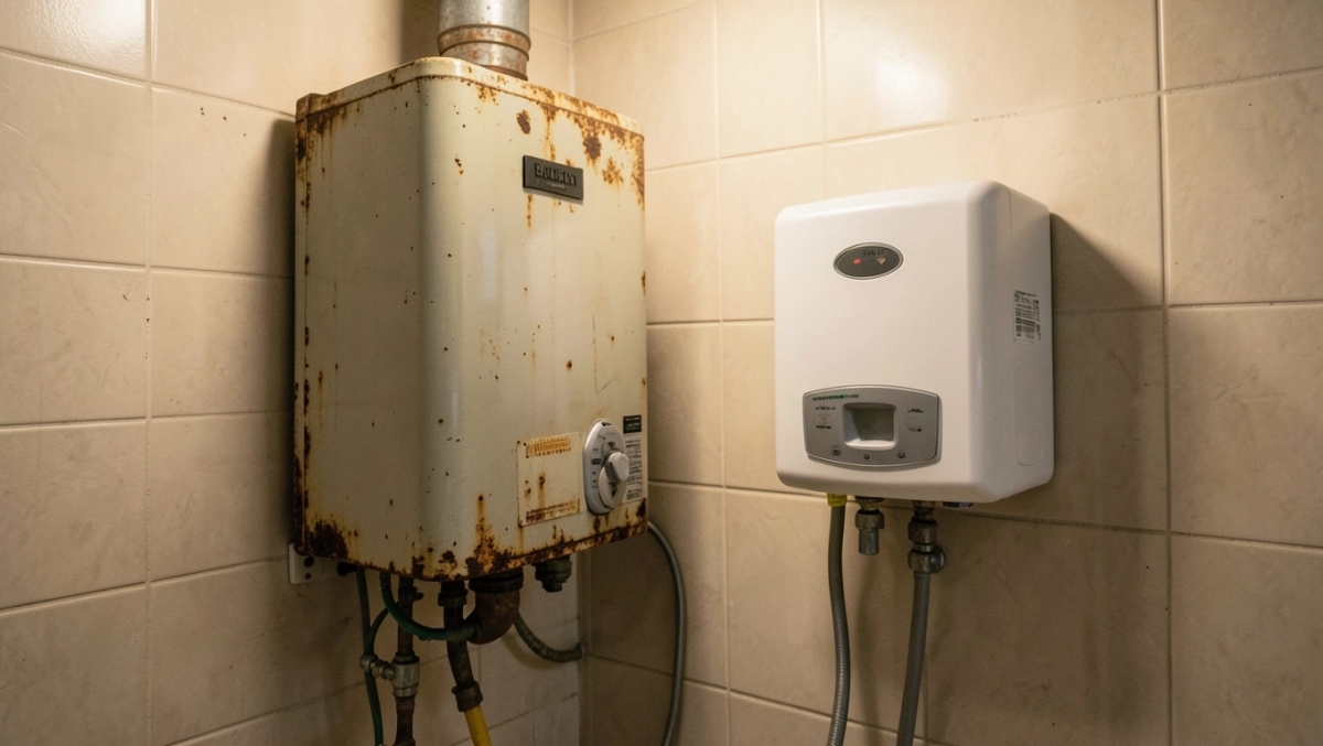 wymiana piecyka gazowego na elektryczny w bloku