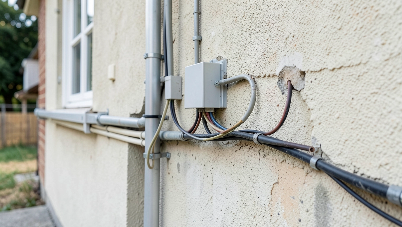 Instalacja elektryczna na elewacji