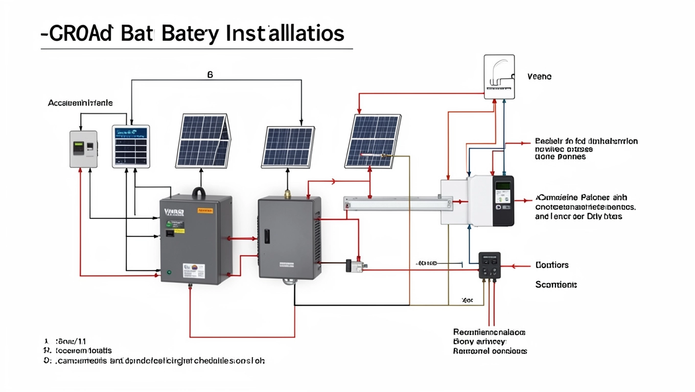 instalacja offgrid z akumulatorem schemat
