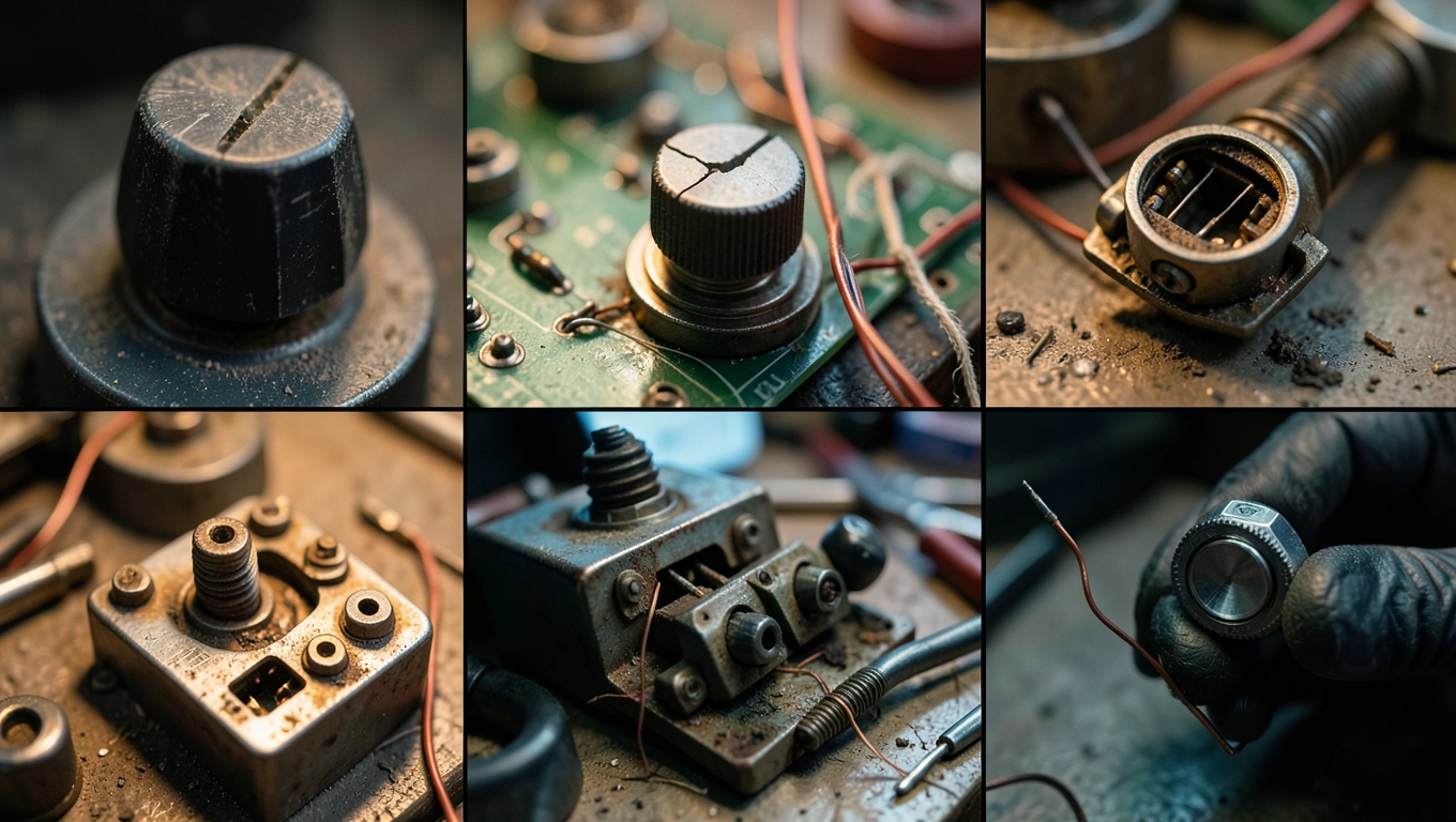Potencjometry, przełączniki i okablowanie serwisowanie elektroniki