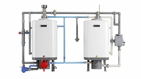 Dwa kotły w jednej instalacji schemat