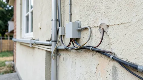 Instalacja elektryczna na elewacji