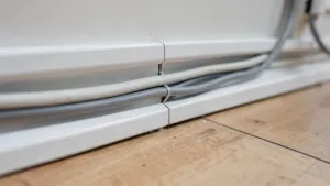 Kable elektryczne w listwie przypodłogowej
