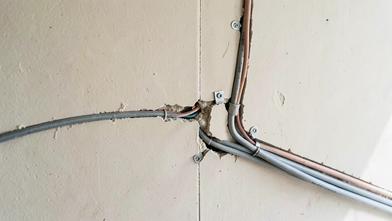 Układanie kabli elektrycznych w ścianie cena