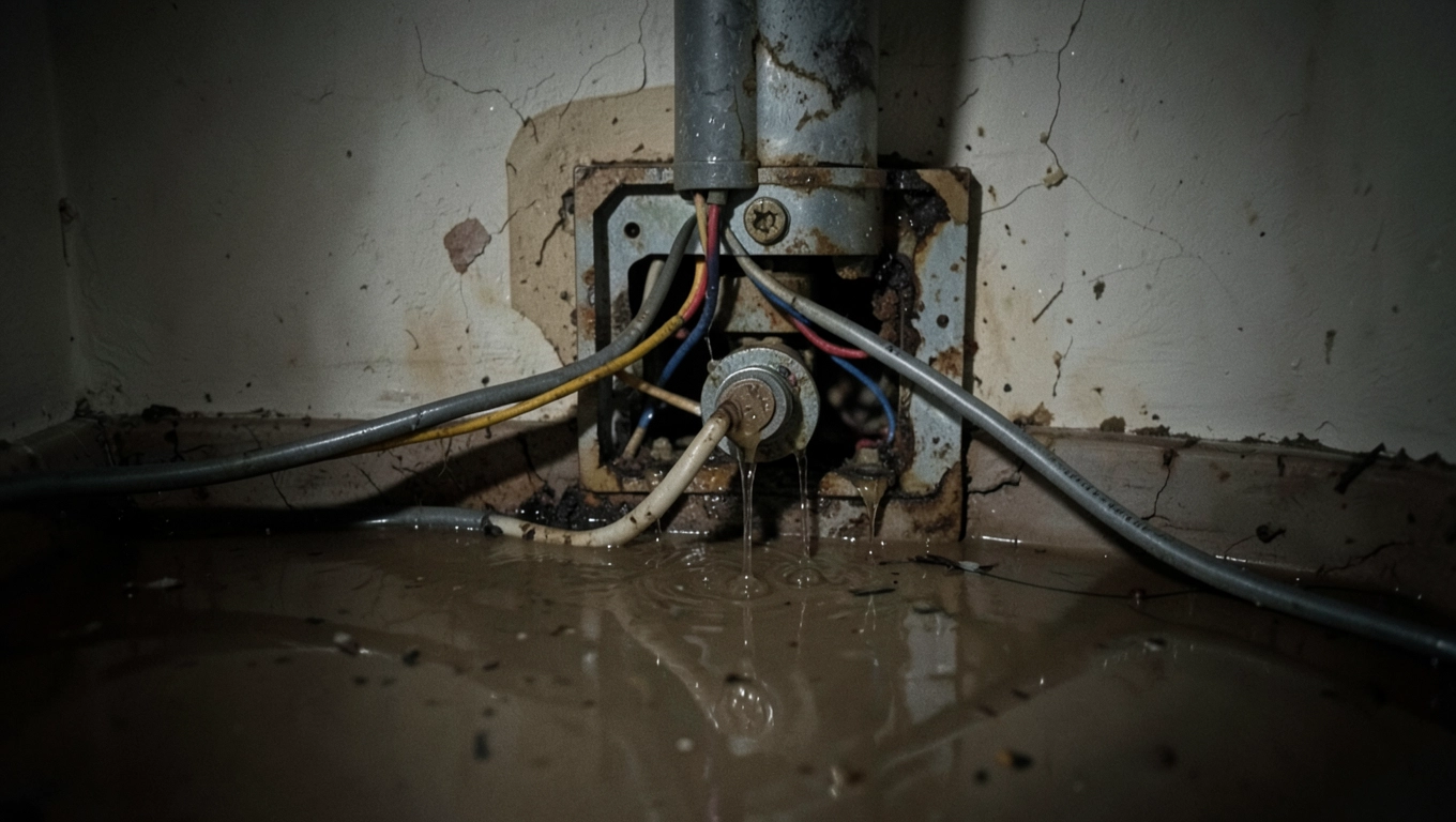 Zalana instalacja elektryczna w mieszkaniu
